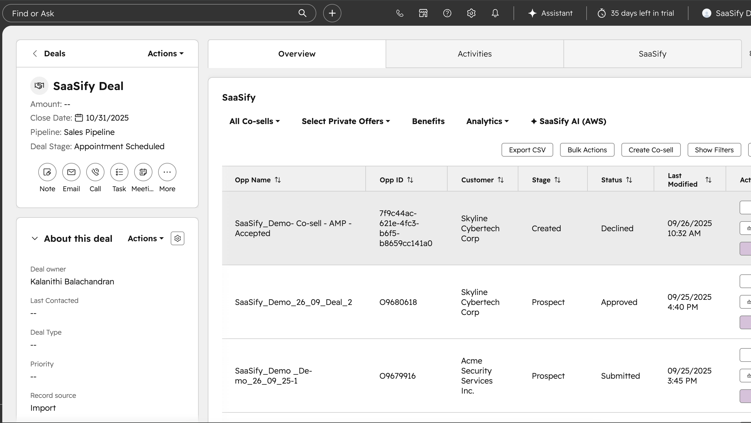 Cloud Marketplace Co-Sell Management